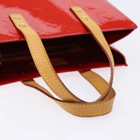 LOUIS VUITTON Monogram Vernis Reade PM Hand Bag Red Rouge M91088 LV Auth 141879 - Picture 8 of 16
